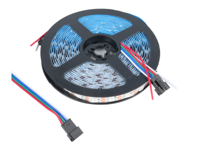 Fita LED WS2815 12V RGB 5050 SMD branco 60 LEDs/m flex&iacute;vel 5 m por rolo IP30, n&atilde;o &agrave; prova d'&aacute;gua - Imagem 1