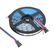 Fita LED WS2815 12V RGB 5050 SMD branco 60 LEDs/m flex&iacute;vel 5 m por rolo IP30, n&atilde;o &agrave; prova d'&aacute;gua