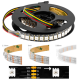 Fita LED SMD 5050 RGB 5V SK9822 APA102C 30 LEDs/m Flex&iacute;vel 5 m rolo Capa pl&aacute;stica preta IP67 - Thumb - 1