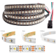 Fita LED flex&iacute;vel SK6812 RGBCW 5V SMD 5050 branco 60 LEDs/m 5 m rolo IP30 n&atilde;o &agrave; prova d'&aacute;gua - Thumb - 1