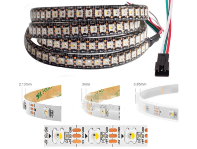 Fita LED flex&iacute;vel 5V SK6812 RGBWW 5050 SMD branco 60 LEDs/m 5 m rolo n&atilde;o &agrave; prova d'&aacute;gua IP30 - Imagem 1