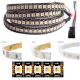 Fita LED 1m 5V SK6812 RGBWW 5050 SMD 144 LEDs/m Preta Flex&iacute;vel com Capa Pl&aacute;stica IP67 - Thumb - 1