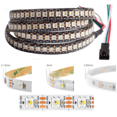 Fita LED ep&oacute;xi 5V SK6812 RGBNW SMD 5050 branca 60 LEDs/m 5 m rolo IP65 flex&iacute;vel