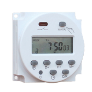 Temporizador digital program&aacute;vel CN101A 12V com display LCD e bateria interna