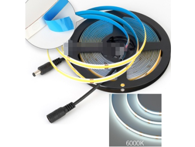 Fita LED SMD flex&iacute;vel 8 mm, 5 m por rolo, 528 LEDs/m, 6000K (branco frio), 12V, n&atilde;o &agrave; prova d'&aacute;gua, FC0B Ra09 - Imagem 1