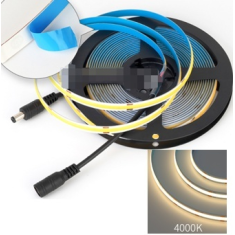 Fita LED SMD flex&iacute;vel 5 m (480 LEDs/m) 8 mm 4000K Branco Natural 24V FC0B Ra09 n&atilde;o &agrave; prova d'&aacute;gua