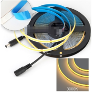 Fita LED SMD flex&iacute;vel 8 mm, 12V, 3000K branco quente, 480 LEDs/m, 5 m rolo, n&atilde;o &agrave; prova d'&aacute;gua, FC0B Ra09