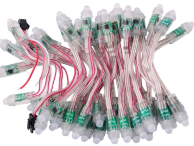 Cord&atilde;o de LEDs expostos RGB 12 mm 12 V WS2811 - Imagem 1