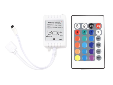 Controlador 24 teclas para fita LED RGB 12V 5050, qualidade normal - Imagem 1