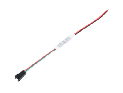 Controlador mini 3 teclas 5-24V para fita LED WS2811/WS2812B com cabo vermelho e preto - Imagem 1