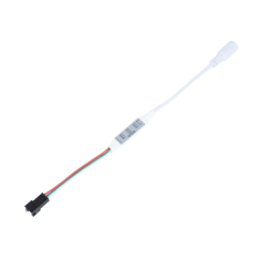 Controlador LED Mini 3 teclas 5 a 24 V para fitas WS2811/WS2812B com conector DC 5,5&times;2,1 branco