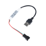 Controlador LED mini 3 teclas 5-24V para fitas WS2811/WS2812B com cabo USB
