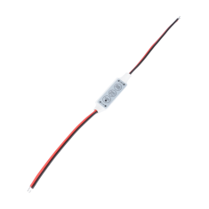 Controlador LED mini 3 teclas 5-24V com cabo vermelho e preto