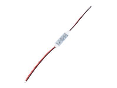 Controlador LED mini 3 teclas 5-24V com cabo vermelho e preto - Imagem 1