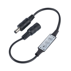 Controlador LED mini 3 teclas 5 a 24 V com conector DC 5,5*2,1 preto