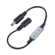 Controlador LED mini 3 teclas 5 a 24 V com conector DC 5,5*2,1 preto