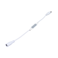 Controlador LED mini 3 teclas 5-24V com conector DC 5,5&times;2,1 branco