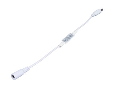 Controlador LED mini 3 teclas 5-24V com conector DC 5,5&times;2,1 branco - Imagem 1