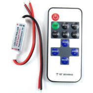 Controlador LED RF 11 teclas 5 a 24 V com cabo vermelho e preto