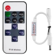 Controlador RF (radiofrequ&ecirc;ncia) 11 teclas 5-24V para fitas LED com conector DC branco 5,5&times;2,1 - Thumb - 1