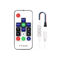 Controlador LED RF 14 teclas 5-24V com cabo DC
