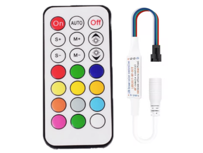 Controlador RF 21 teclas 5-24V para fitas e cord&otilde;es LED - Imagem 1