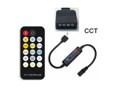 Controlador CCT 4 pinos para fita LED 5050 5-24V, 17 teclas, com bateria - Imagem 1