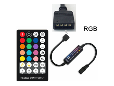 Controle 28 teclas 4 pinos para Fita LED RGB 5050 5-24V com bateria - Imagem 1