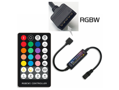 Controlador 5PIN 28 teclas para Fita LED RGBW 5050 5-24V sem bateria - Imagem 1
