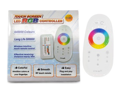 Controlador RGB 12-24V para Fitas e Cord&otilde;es LED com Controle Remoto 2.4G - Imagem 1