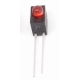 Suporte de furo &uacute;nico para LED vermelho 3 mm com indicador luminoso integrado - Thumb - 1