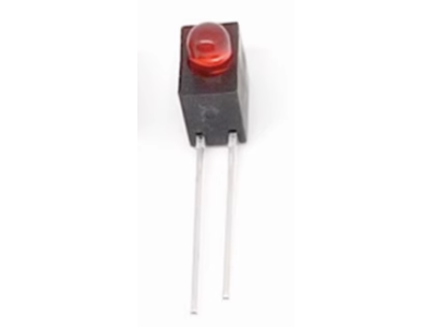 Suporte de furo &uacute;nico para LED vermelho 3 mm com indicador luminoso integrado - Imagem 1