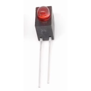 Suporte de furo &uacute;nico para LED vermelho 3 mm com indicador luminoso integrado