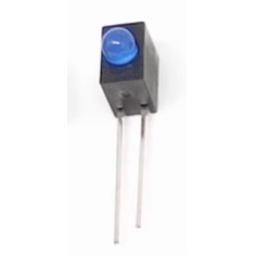 Suporte de furo &uacute;nico com LED 3 mm azul