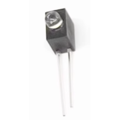 Indicador LED branco 3 mm com suporte para furo &uacute;nico