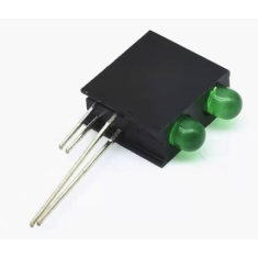 Suporte para LED 3 mm com dupla fura&ccedil;&atilde;o e LED indicador integrado
