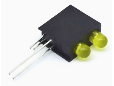 Porta-LED 3 mm com furo duplo e LED indicador integrado - Imagem 1