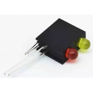 Suporte para LED 3 mm de dupla fura&ccedil;&atilde;o com indicador luminoso