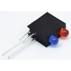 Suporte para LED 3 mm com duplo furo e luz indicadora