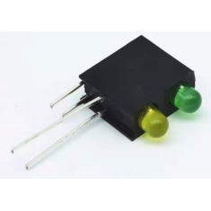Suporte para LED 3 mm com duplo furo e luz indicadora