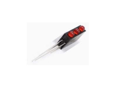 Suporte para LED 3 mm vermelho com 3 furos e LED integrado - Imagem 1