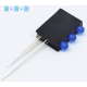 Porta-LED triplo 3 mm azul com LED indicador integrado - Thumb - 1