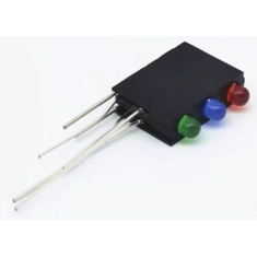 Soquete para l&acirc;mpada 3 mm com tr&ecirc;s furos e indicador luminoso LED