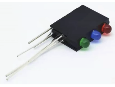 Soquete para l&acirc;mpada 3 mm com tr&ecirc;s furos e indicador luminoso LED - Imagem 1