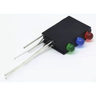 Soquete para l&acirc;mpada 3 mm com tr&ecirc;s furos e indicador luminoso LED