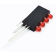 Indicador LED Vermelho 3 mm com Suporte de Quatro Furos - Thumb - 1