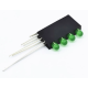 Suporte com LED indicador verde 3 mm e quatro furos - Thumb - 1