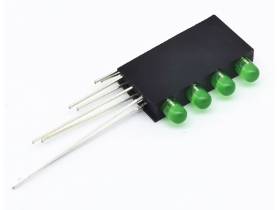 Suporte com LED indicador verde 3 mm e quatro furos - Imagem 1