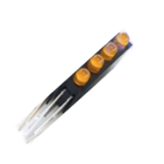 Indicador LED laranja 3 mm com suporte de 4 furos