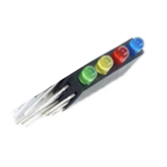 Soquete para l&acirc;mpada 3 mm, 4 furos, com LED indicador